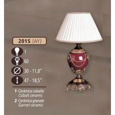 Интерьерная настольная лампа 201S 201S/1 AY COBALT/GARNET CERAM. - CREAM SHADE